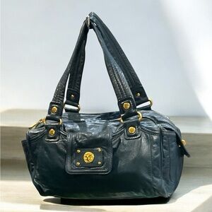 Marc Jacob’s totally turnlock Benny Satchel Leather Shoulder bag meduim